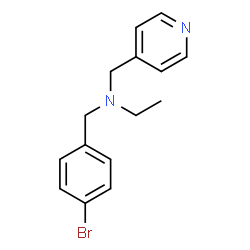 ChemSpider 2D Image | N-(4-Bromobenzyl)-N-(4-pyridinylmethyl)ethanamine | C15H17BrN2