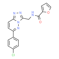 ChemSpider 2D Image | N-{[6-(4-Chlorophenyl)[1,2,4]triazolo[4,3-b]pyridazin-3-yl]methyl}-2-furamide | C17H12ClN5O2
