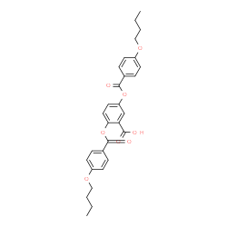ChemSpider 2D Image | 2,5-Bis[(4-butoxybenzoyl)oxy]benzoic acid | C29H30O8