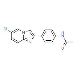 ChemSpider 2D Image | N-[4-(6-Chloroimidazo[1,2-a]pyridin-2-yl)phenyl]acetamide | C15H12ClN3O