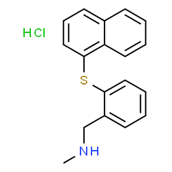 ChemSpider 2D Image | N-Methyl-1-[2-(1-naphthylsulfanyl)phenyl]methanamine hydrochloride (1:1) | C18H18ClNS