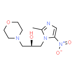 ChemSpider 2D Image | (2R)-1-(2-Methyl-5-nitro-1H-imidazol-1-yl)-3-(4-morpholinyl)-2-propanol | C11H18N4O4