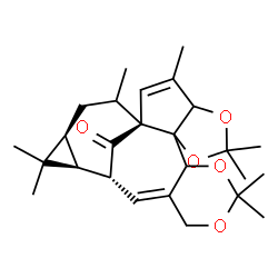 ChemSpider 2D Image | (1S,16R,17S,19S)-3,6,6,11,11,18,18,21-Octamethyl-5,7,10,12-tetraoxahexacyclo[14.5.1.0~1,8~.0~4,8~.0~9,14~.0~17,19~]docosa-2,14-dien-22-one | C26H36O5