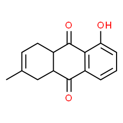ChemSpider 2D Image | 5-Hydroxy-2-methyl-1,4,4a,9a-tetrahydro-9,10-anthracenedione | C15H14O3