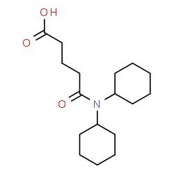 ChemSpider 2D Image | 5-(Dicyclohexylamino)-5-oxopentanoic acid | C17H29NO3