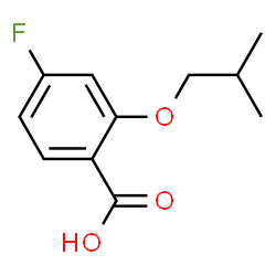 ChemSpider 2D Image | 4-Fluoro-2-isobutoxybenzoic acid | C11H13FO3