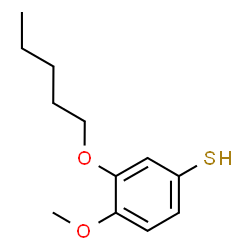 ChemSpider 2D Image | 4-Methoxy-3-(pentyloxy)benzenethiol | C12H18O2S