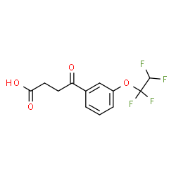 ChemSpider 2D Image | 4-Oxo-4-[3-(1,1,2,2-tetrafluoroethoxy)phenyl]butanoic acid | C12H10F4O4