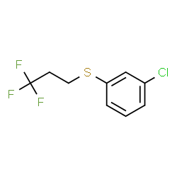 ChemSpider 2D Image | 1-Chloro-3-[(3,3,3-trifluoropropyl)sulfanyl]benzene | C9H8ClF3S