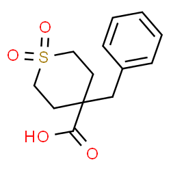 ChemSpider 2D Image | 4-Benzyltetrahydro-2H-thiopyran-4-carboxylic acid 1,1-dioxide | C13H16O4S