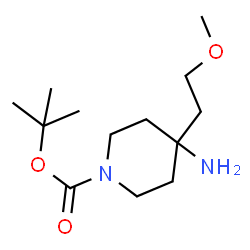ChemSpider 2D Image | 2-Methyl-2-propanyl 4-amino-4-(2-methoxyethyl)-1-piperidinecarboxylate | C13H26N2O3