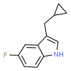 ChemSpider 2D Image | 3-(Cyclopropylmethyl)-5-fluoro-1H-indole | C12H12FN