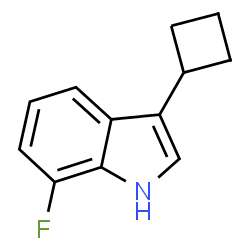 ChemSpider 2D Image | 3-Cyclobutyl-7-fluoro-1H-indole | C12H12FN