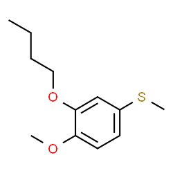 ChemSpider 2D Image | 2-Butoxy-1-methoxy-4-(methylsulfanyl)benzene | C12H18O2S