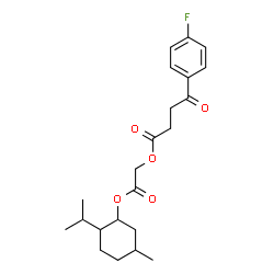 ChemSpider 2D Image | 2-[(2-Isopropyl-5-methylcyclohexyl)oxy]-2-oxoethyl 4-(4-fluorophenyl)-4-oxobutanoate | C22H29FO5
