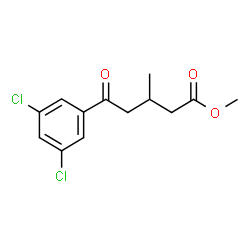 ChemSpider 2D Image | Methyl 5-(3,5-dichlorophenyl)-3-methyl-5-oxopentanoate | C13H14Cl2O3