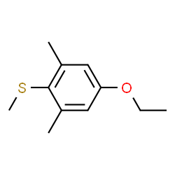 ChemSpider 2D Image | 5-Ethoxy-1,3-dimethyl-2-(methylsulfanyl)benzene | C11H16OS