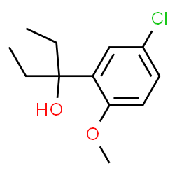 ChemSpider 2D Image | 3-(5-Chloro-2-methoxyphenyl)-3-pentanol | C12H17ClO2