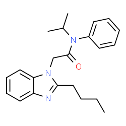ChemSpider 2D Image | 2-(2-Butyl-1H-benzimidazol-1-yl)-N-isopropyl-N-phenylacetamide | C22H27N3O