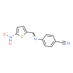 ChemSpider 2D Image | 4-{[(5-nitro-2-thienyl)methylene]amino}benzonitrile | C12H7N3O2S