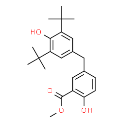 ChemSpider 2D Image | Methyl 2-hydroxy-5-[4-hydroxy-3,5-bis(2-methyl-2-propanyl)benzyl]benzoate | C23H30O4