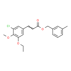 ChemSpider 2D Image | 3-Methylbenzyl 3-(3-chloro-5-ethoxy-4-methoxyphenyl)acrylate | C20H21ClO4