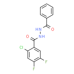 ChemSpider 2D Image | N'-Benzoyl-2-chloro-4,5-difluorobenzohydrazide | C14H9ClF2N2O2