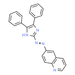 ChemSpider 2D Image | 6-[(4,5-Diphenyl-1H-imidazol-2-yl)diazenyl]quinoline | C24H17N5