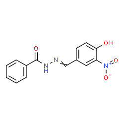 ChemSpider 2D Image | N'-(4-Hydroxy-3-nitrobenzylidene)benzohydrazide | C14H11N3O4