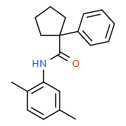ChemSpider 2D Image | N-(2,5-Dimethylphenyl)-1-phenylcyclopentanecarboxamide | C20H23NO