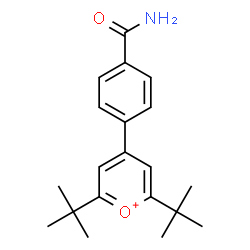 ChemSpider 2D Image | 4-(4-Carbamoylphenyl)-2,6-bis(2-methyl-2-propanyl)pyrylium | C20H26NO2