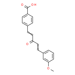 ChemSpider 2D Image | 4-[5-(3-Methoxyphenyl)-3-oxo-1,4-pentadien-1-yl]benzoic acid | C19H16O4