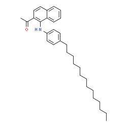 ChemSpider 2D Image | 1-{1-[(4-Tetradecylphenyl)amino]-2-naphthyl}ethanone | C32H43NO