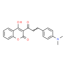 ChemSpider 2D Image | 3-{3-[4-(Dimethylamino)phenyl]acryloyl}-4-hydroxy-2H-chromen-2-one | C20H17NO4