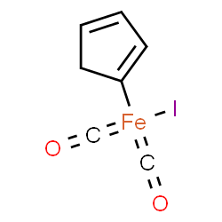 ChemSpider 2D Image | 1,3-Cyclopentadien-1-yl(iodo)bis(oxomethylene)iron | C7H5FeIO2