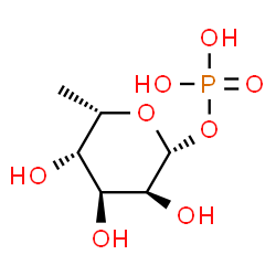 ChemSpider 2D Image | 6-Deoxy-1-O-phosphono-beta-L-gulopyranose | C6H13O8P