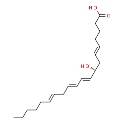 ChemSpider 2D Image | (5E,8R,9E,11E,14E)-8-Hydroxy-5,9,11,14-icosatetraenoic acid | C20H32O3