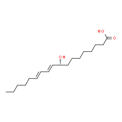 ChemSpider 2D Image | (9R,10E,12E)-9-Hydroxy-10,12-octadecadienoic acid | C18H32O3