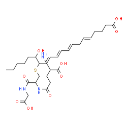 ChemSpider 2D Image | gamma-Glutamyl-S-[(8E,10E,12E,15E)-19-carboxy-6-hydroxy-8,10,12,15-nonadecatetraen-7-yl]cysteinylglycine | C30H47N3O9S
