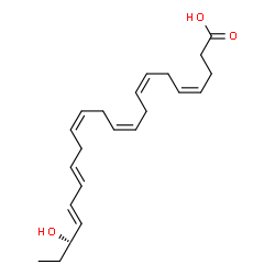 ChemSpider 2D Image | (4Z,7Z,10Z,13Z,16E,18E,20S)-20-Hydroxy-4,7,10,13,16,18-docosahexaenoic acid | C22H32O3