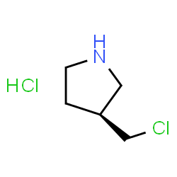 ChemSpider 2D Image | (3S)-3-(Chloromethyl)pyrrolidine hydrochloride (1:1) | C5H11Cl2N