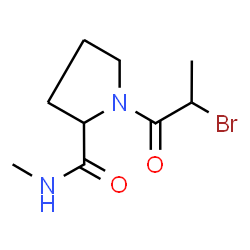 ChemSpider 2D Image | 1-(2-Bromopropanoyl)-N-methylprolinamide | C9H15BrN2O2