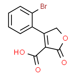 ChemSpider 2D Image | 4-(2-Bromophenyl)-2-oxo-2,5-dihydro-3-furancarboxylic acid | C11H7BrO4