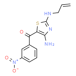 ChemSpider 2D Image | [2-(Allylamino)-4-amino-1,3-thiazol-5-yl](3-nitrophenyl)methanone | C13H12N4O3S