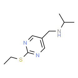 ChemSpider 2D Image | N-{[2-(Ethylsulfanyl)-5-pyrimidinyl]methyl}-2-propanamine | C10H17N3S