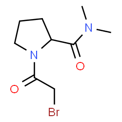 ChemSpider 2D Image | 1-(Bromoacetyl)-N,N-dimethylprolinamide | C9H15BrN2O2