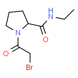 ChemSpider 2D Image | 1-(Bromoacetyl)-N-ethylprolinamide | C9H15BrN2O2