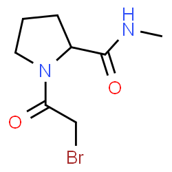 ChemSpider 2D Image | 1-(Bromoacetyl)-N-methylprolinamide | C8H13BrN2O2