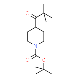 ChemSpider 2D Image | tert-butyl 4-(2,2-dimethylpropanoyl)piperidine-1-carboxylate | C15H27NO3