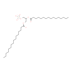 ChemSpider 2D Image | 2,3-Bis(palmitoyloxy)propyl phosphate | C35H67O8P